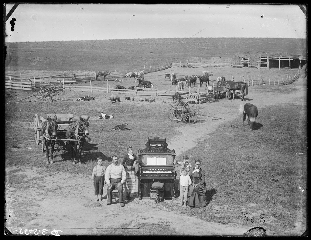 Une famille de paysans dans le Nebraska en 1887